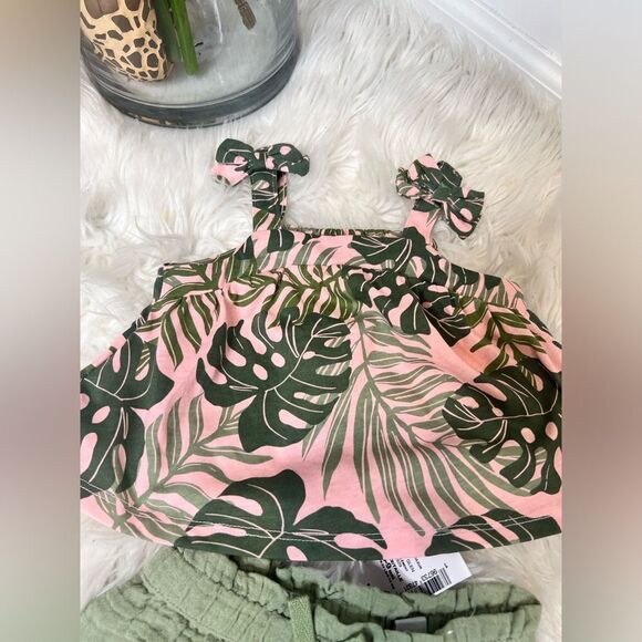 NWT girl Matching Family Tropical Poplin Button Up Shirt - Rose Pottery - Picture 4 of 4